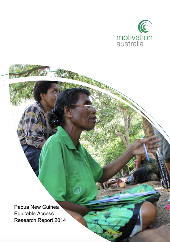 PNG Equitable Access Research report cover page