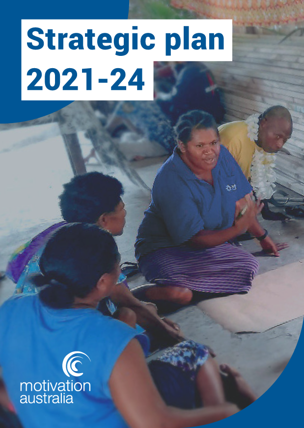 Motivation Australia Strategic plan 2021-24 cover page.