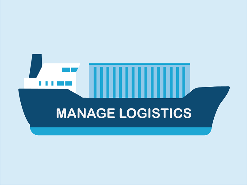 Manage logistics icon